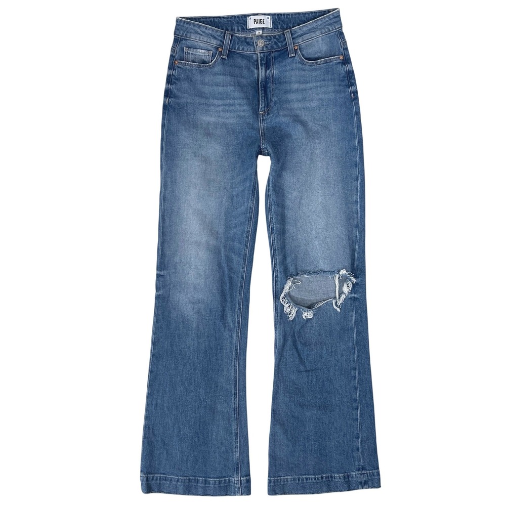 PAIGE Leenah Jeans 26 Mid Rise Wide Leg Baggy Trouser Y2K 90s Downtown Girl 4 5